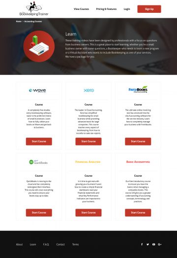 http://www.thecoachingredhead.com courses page design