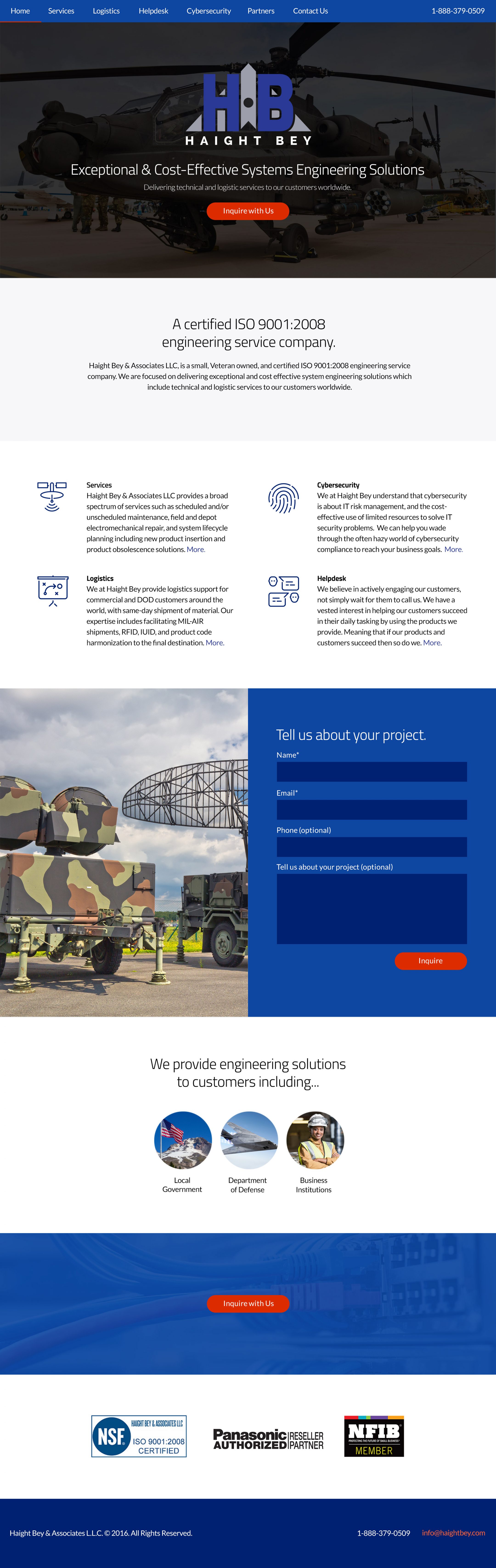 haightbey.com home page design