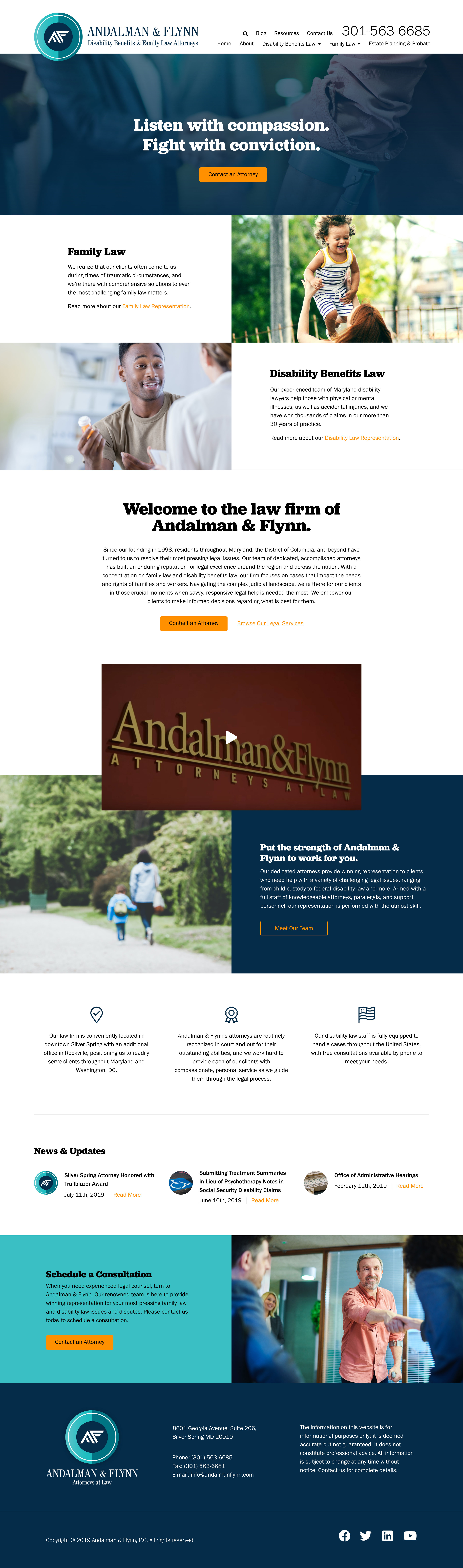 andalmanflynn.com desktop homepage