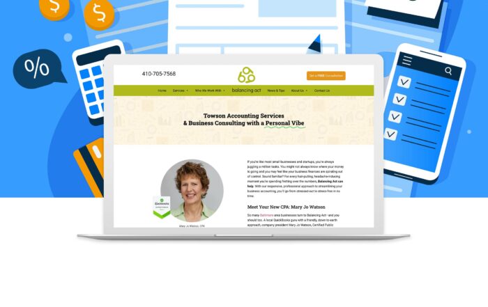 balacct.com website design mock-up
